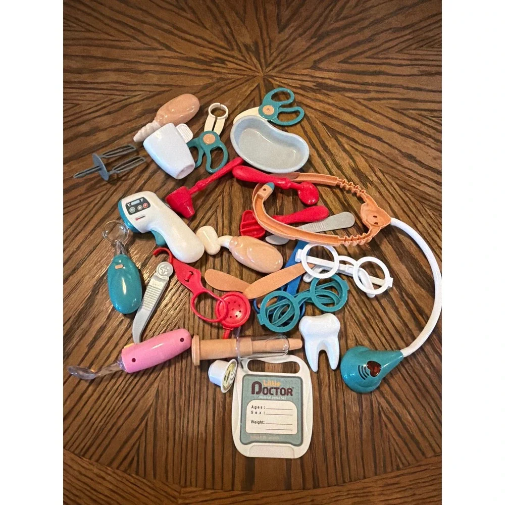Little Doctor Medical Dentist Pretend Play Set Kids Toy Stethoscope Thermometer